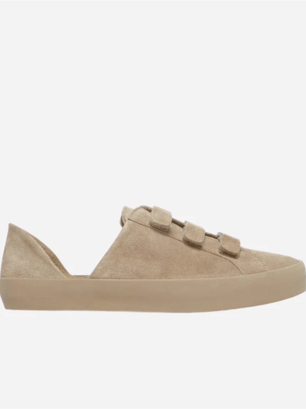 Freda Salvador Libby Strap D'orsay Sneakers in Stucco Suede NEW